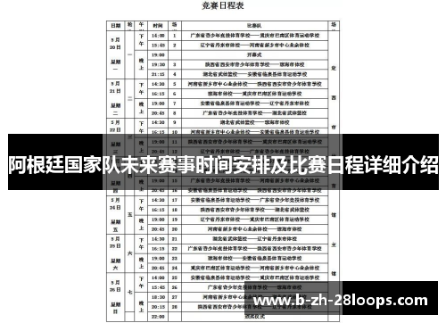 阿根廷国家队未来赛事时间安排及比赛日程详细介绍